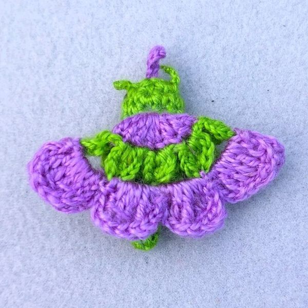 Blue Crochet Butterfly Keyring, Valentine's Gift